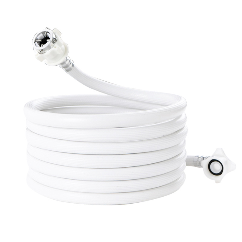 Тръба за вход на вода за пералня - анти падане, удължител, 4‑резбова, PVC/неръждаема стомана, модел 00261, ръчна инсталация