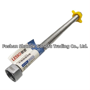 Nerezový ohybný prívodný trub pre ohrievač vody, 1,6 MPa, max. 85°C, závit, Liansu