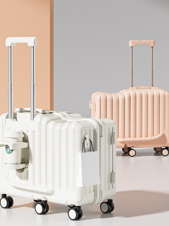 Детски куфар за сядане с 360° въртящи се колела, ABS+PC материал, цип, унисекс, лек, 3 кг