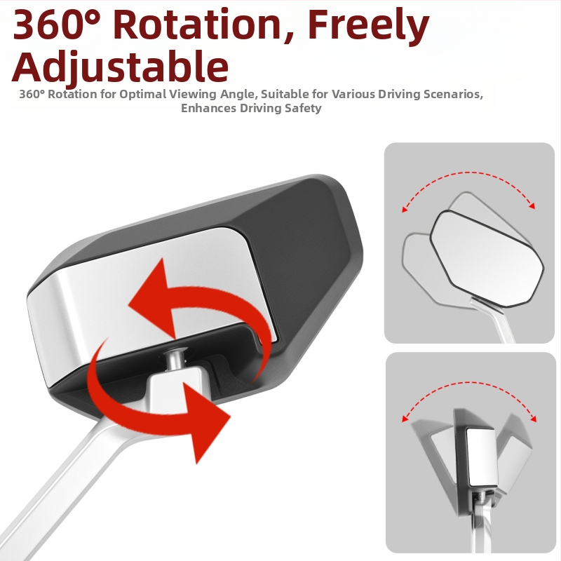 Zadné zrkadlo pre elektrické motocykle, ABS plast + sklo, Mogelon