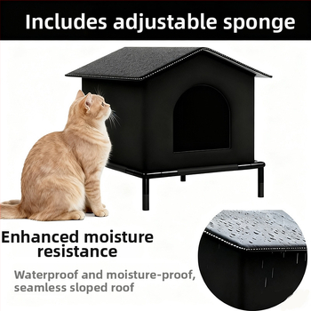 Kotec pre mačky — uzavretá stan, priestranná, vodotesná, odolná voči chladu, odolná voči uhryznutiam, pre všetky ročné obdobia
