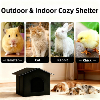 Kotec pre mačky — uzavretá stan, priestranná, vodotesná, odolná voči chladu, odolná voči uhryznutiam, pre všetky ročné obdobia