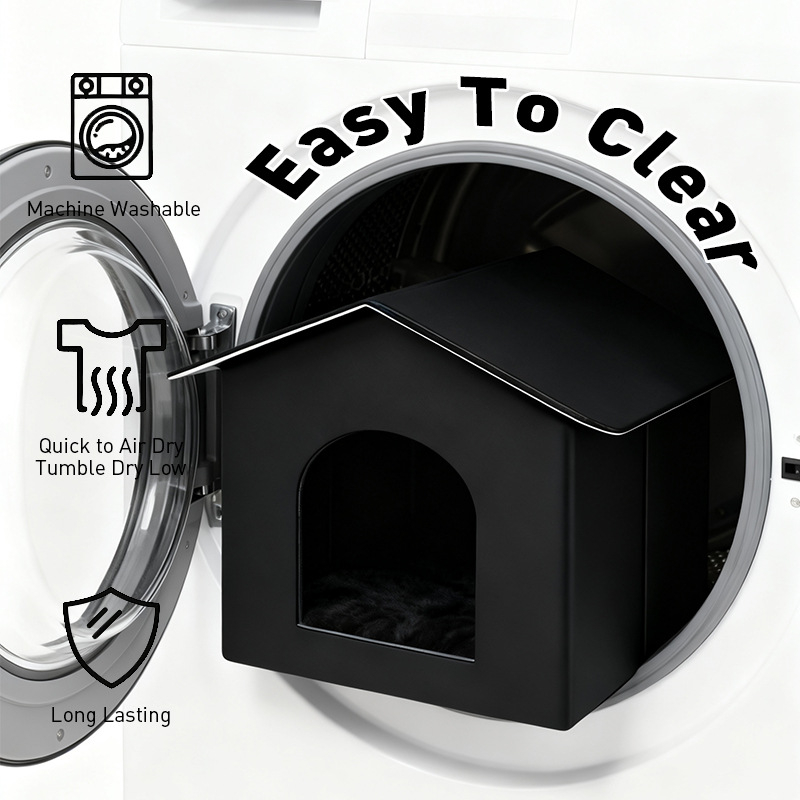 Kotec pre mačky — uzavretá stan, priestranná, vodotesná, odolná voči chladu, odolná voči uhryznutiam, pre všetky ročné obdobia