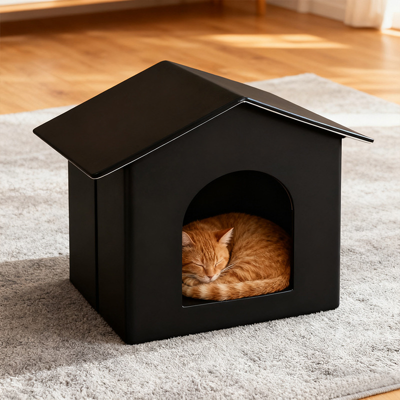 Kotec pre mačky — uzavretá stan, priestranná, vodotesná, odolná voči chladu, odolná voči uhryznutiam, pre všetky ročné obdobia