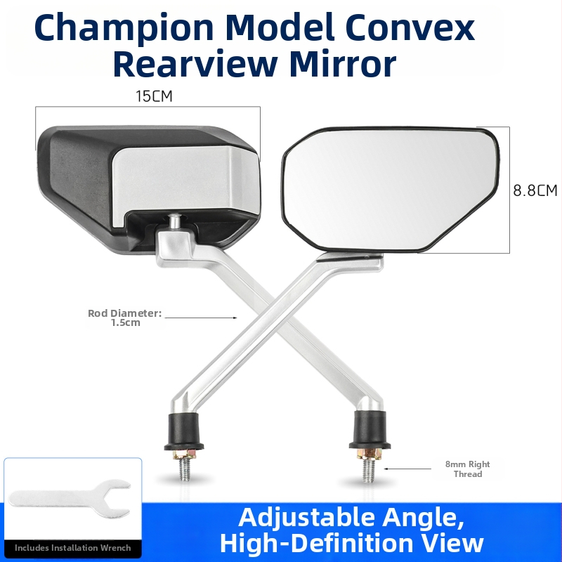 Zrkadlo spätného videnia pre elektrické vozidlá, konvexné zrkadlo s širokým zorným poľom, ABS plast + sklo, značka Mogelon