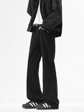 ACUSCEOOU Fliisiga teksad, mikro-flared siluett, sirged sääred, keskmine vööt, sügis-talve 2025