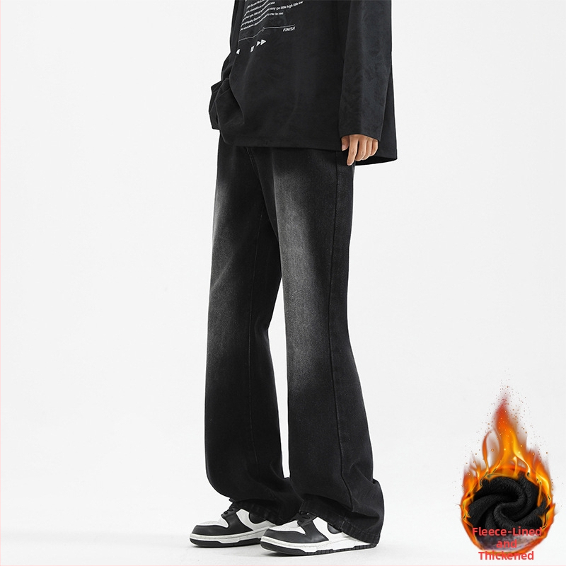 ACUSCEOOU Fliisiga teksad, mikro-flared siluett, sirged sääred, keskmine vööt, sügis-talve 2025