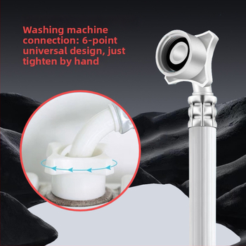 Veesissevoolutoru pesumasinale – PVC, nominaalne rõhk 1.0, töötemperatuur 0–80°C, käsitsi paigaldus, Huixin