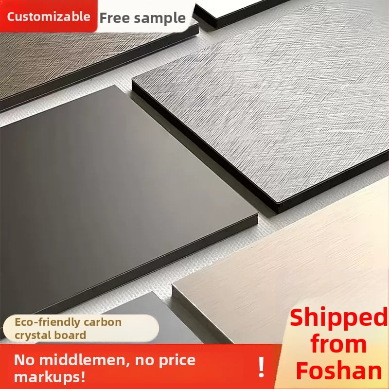 Panel steny z bambusových vlákien a uhlíkových kryštálov, 1220×2440×5 mm – plochý vnútorný dekoratív panel, moderný minimalistický štýl