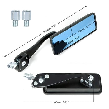 Zadnji retrovizor za motocikl, aluminijska legura, model Ottoman, kvadratni ogledalo, kompatibilan s motociklima, za svakodnevna putovanja