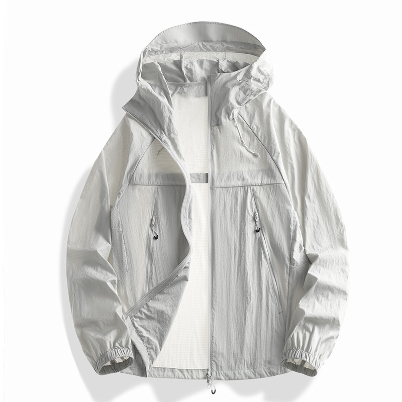 Unisex kerge päikesekaitsejakk kapuutsiga, nailonist materjal, UPF50+, hingav