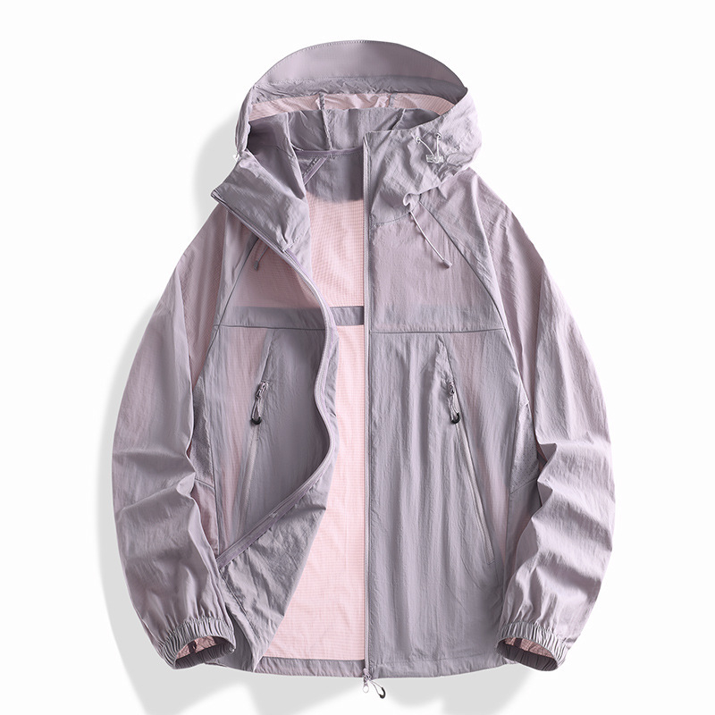 Unisex kerge päikesekaitsejakk kapuutsiga, nailonist materjal, UPF50+, hingav