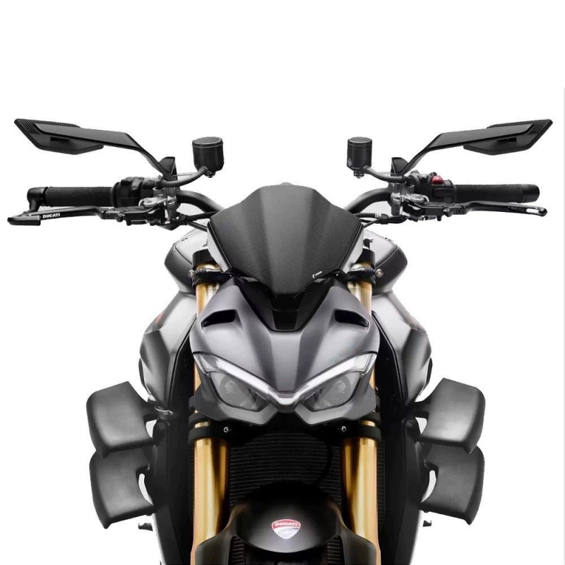 Blade-stil motociklističko retrovizor, aluminij + plastika, kvadratni oblik, model 322366898, instalacija: ortodonzija, kompatibilno s Ducati, Kawasaki, Chunfeng, Qianjiang, Honda i Yamaha street bikes