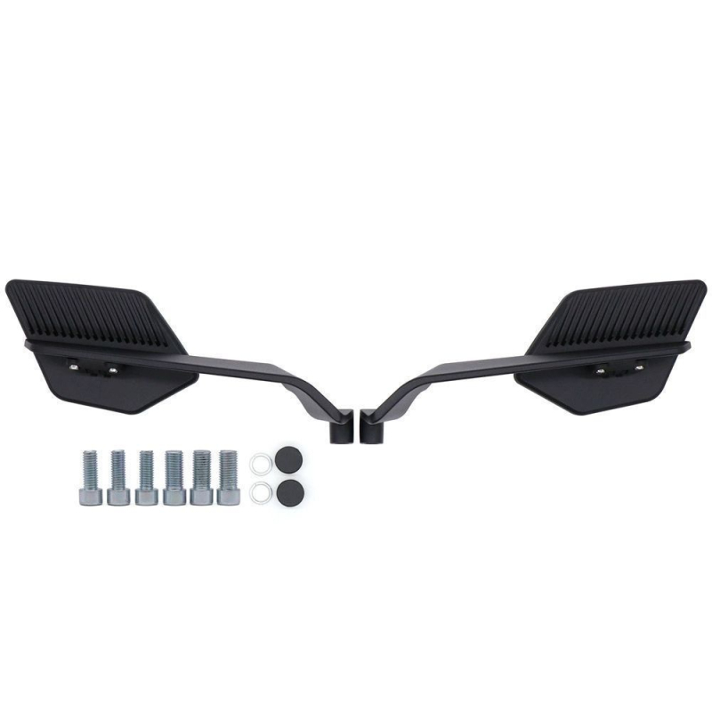 Blade-stil motociklističko retrovizor, aluminij + plastika, kvadratni oblik, model 322366898, instalacija: ortodonzija, kompatibilno s Ducati, Kawasaki, Chunfeng, Qianjiang, Honda i Yamaha street bikes
