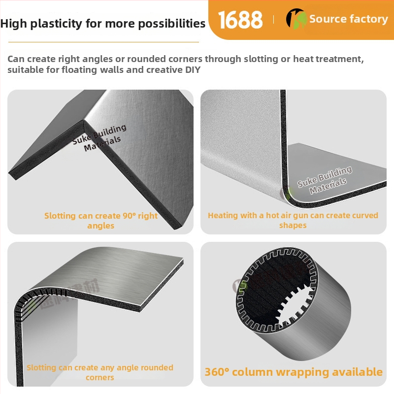 Sienas paneļis, bezšuvju oglekļa kristāla PVC, koka finier bez krāsošanas, skaņas izolācija 20 dB, siltuma vadītspēja 0.125 W/mK