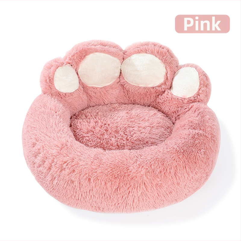 Κρεβάτι για κατοικίδια (σκύλοι και γάτες) — χειμερινή ζέστη, σχέδιο πατουσά αρκούδας, Magic Guest, ύφασμα