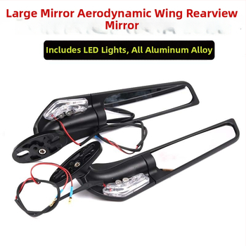 Motorratta tagumise vaate peegel integreeritud suunatulega, ruudukujuline peegel, alumiiniumisulam, mudel 32352656.