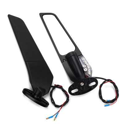 Motorratta tagumise vaate peegel integreeritud suunatulega, ruudukujuline peegel, alumiiniumisulam, mudel 32352656.