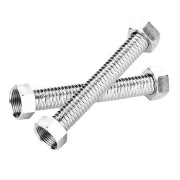 Метален воден входен маркуч за бойлер, пералня и тоалетна — 304 неръждаема стомана, навит тръбопровод, номинално налягане 1.6–2.0, -20 до 200°C, ръчна инсталация