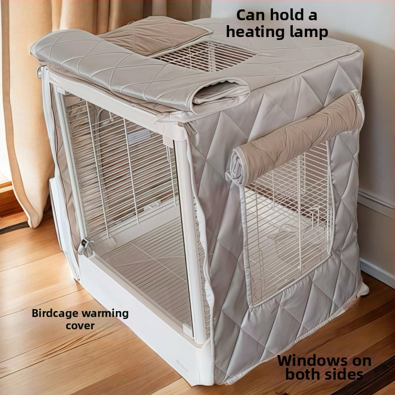 Клетъчен покрив за птици с памучна подплата, топъл, еднослоен, без ролки, модел L437108