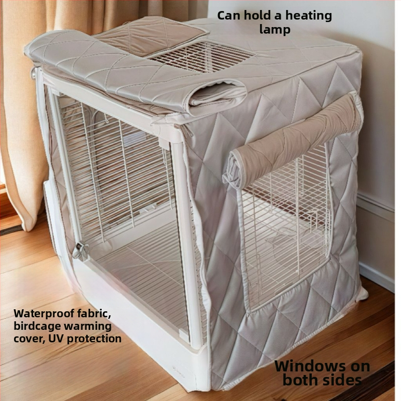 Клетъчен покрив за птици с памучна подплата, топъл, еднослоен, без ролки, модел L437108