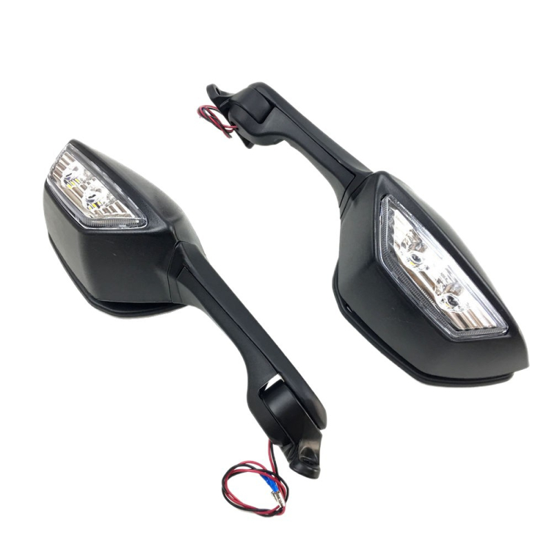 Sklopivi četvrtasti retrovizor za motocikl Kawasaki Ninja 400/650 — aluminijska legura, s ugrađenim žmigavcima