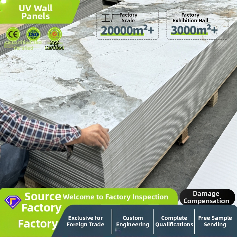 UV panel steny s mramorovým vzorom, kameno-plastová konštrukcia; Materiál: kameno-plastový; Formaldehyd: E0; Požiarná odolnosť: B1; Tepelná vodivosť: 0,125 W/m·K; Zvuková izolácia: 20 dB