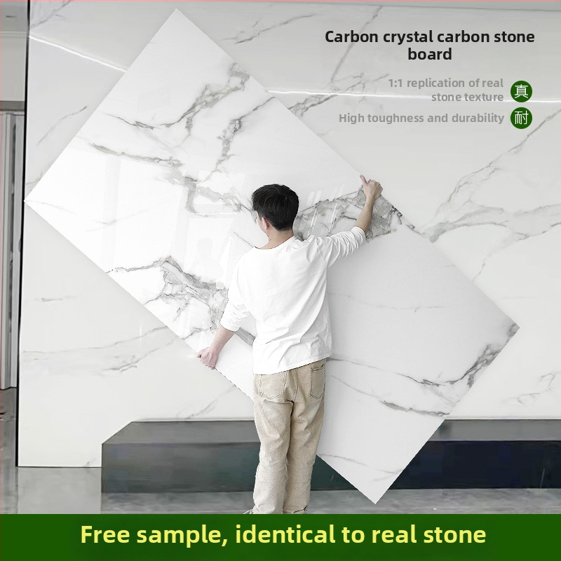 Ogļu kristāla sienas plāksne, integrēta sienas plāksne, materiāls: bambusa koksnes šķiedra un bambusa ogle, iekšējai dekorēšanai, akmens imitācijas virsma