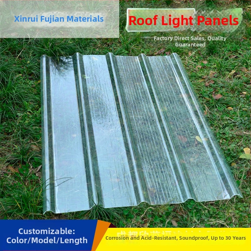 FRP panel na zber svetla pre skleníky, priehľadný, odolný voči korózii