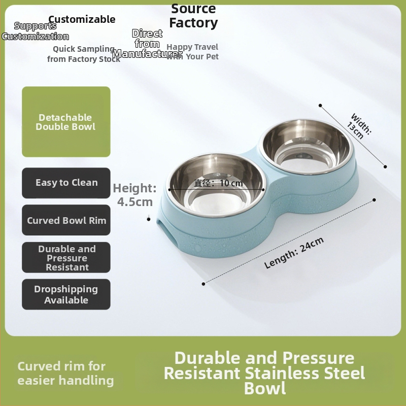 Guochong SJ010 Kahe tasandiga kassi toitevahend, kaks kaussi – roostevaba teras ja plastik
