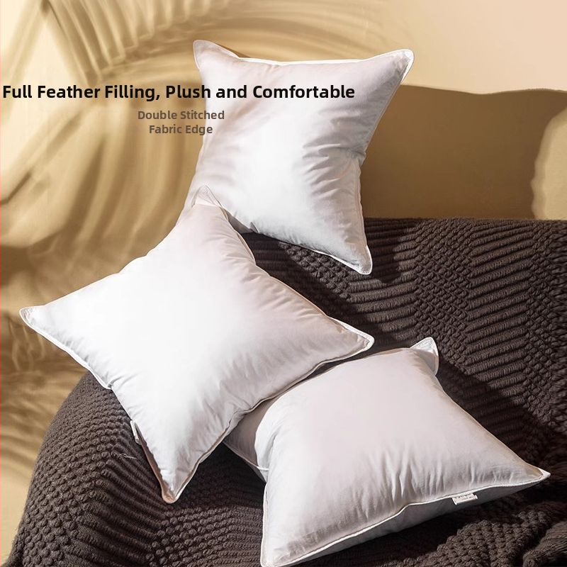 Padja sisemise tuumaga selja ja vöötoe toe jaoks, ančių pūkų täidis, puuvillane kate, ühetooniline, tänapäevane minimalistlik stiil