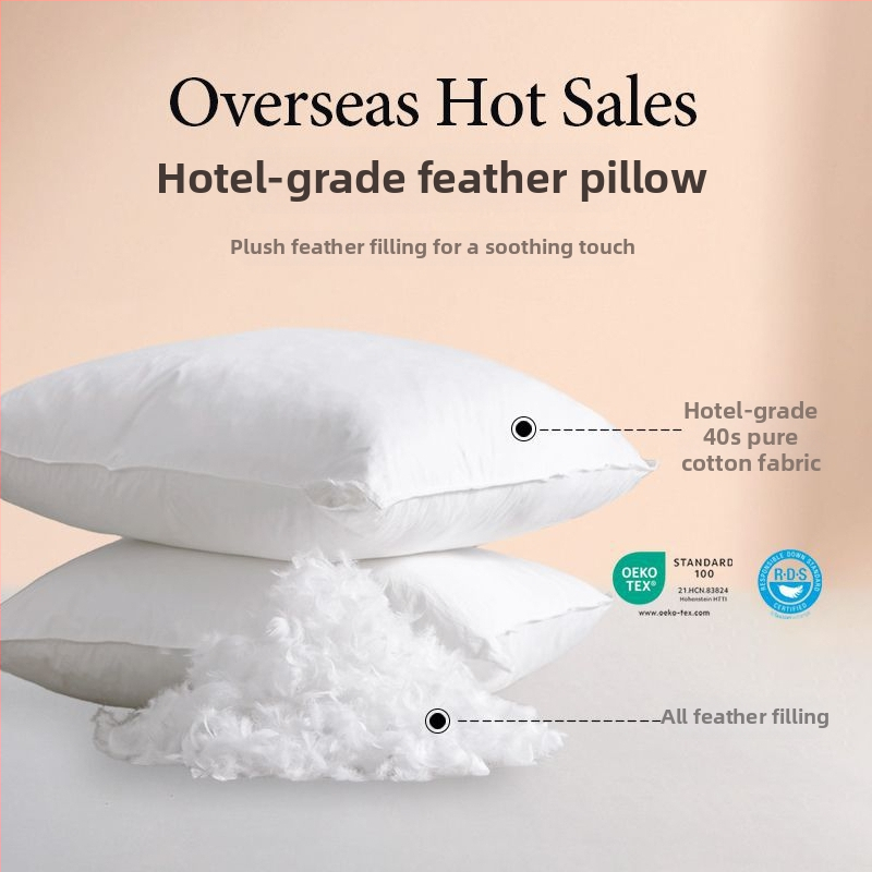 Padja sisemise tuumaga selja ja vöötoe toe jaoks, ančių pūkų täidis, puuvillane kate, ühetooniline, tänapäevane minimalistlik stiil