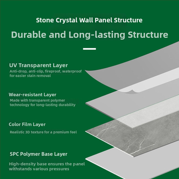 UV stenový panel z kameňovo-plastového materiálu, SPC model kamenný kryštál steny panel, vysoký lesk mramorového povrchu, vodotesný a odolný voči ohňu, inštalácia k dispozícii
