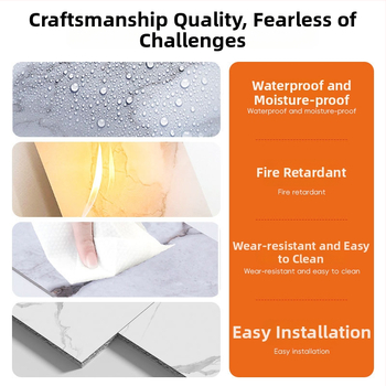 PVC stenový panel s imitáciou mramoru, vysoký lesk, odolný voči vlhkosti, protipožiarny, panel na pozadie televízora