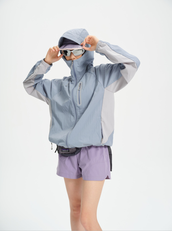 Välisjope kapuutsiga, hingav, kiiresti kuivav, UV kaitse UPF100+, nailonist kangas