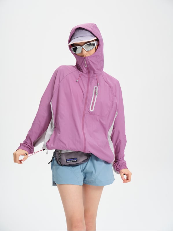 Välisjope kapuutsiga, hingav, kiiresti kuivav, UV kaitse UPF100+, nailonist kangas