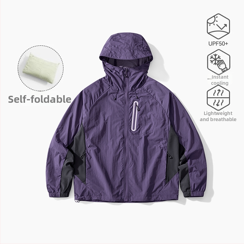 Välisjope kapuutsiga, hingav, kiiresti kuivav, UV kaitse UPF100+, nailonist kangas