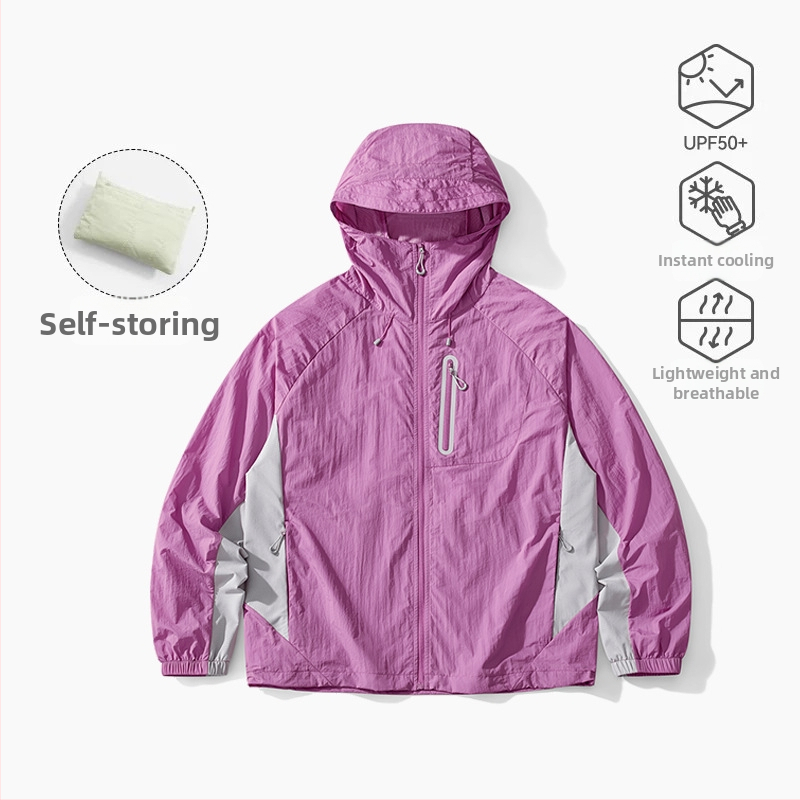 Välisjope kapuutsiga, hingav, kiiresti kuivav, UV kaitse UPF100+, nailonist kangas