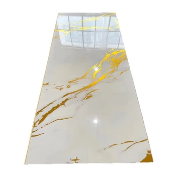 UV panel steny s vysokým leskom pozlátenou povrchovou úpravou, 3D tlač textúry a mramorovou imitáciou; materiál PVC, model: UV panel, tvar: vzor
