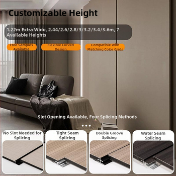 Integrovaný drevo-dekoratívny stenový panel s bambusovým vláknom a bambusovým uhlím, model Wood Decorative Surface, štýl Moderný minimalizmus / Nový čínsky štýl