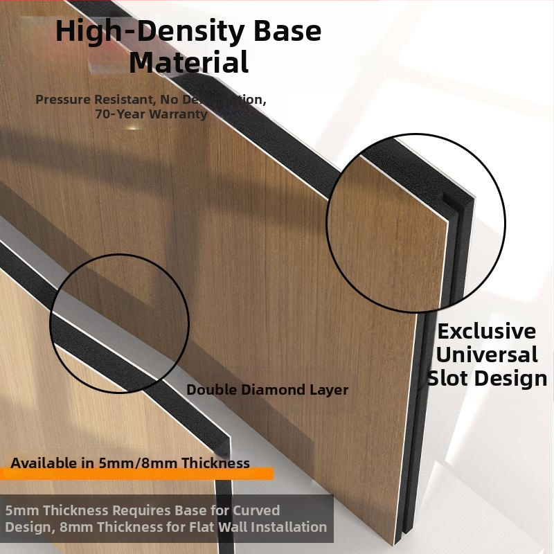 Integrovaný drevo-dekoratívny stenový panel s bambusovým vláknom a bambusovým uhlím, model Wood Decorative Surface, štýl Moderný minimalizmus / Nový čínsky štýl