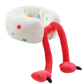 U- tvarovaná cestovná vankúš na krk s kresleným dizajnom, ľahko prenosný, pre deti aj dospelých, s oporou bedra; výplň: polyesterové vlákno; tkanina: kryštálový zamat; štýl: kreslený