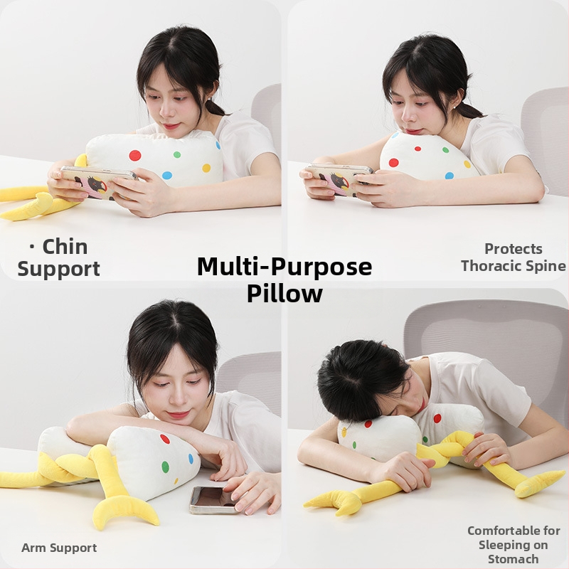 U- tvarovaná cestovná vankúš na krk s kresleným dizajnom, ľahko prenosný, pre deti aj dospelých, s oporou bedra; výplň: polyesterové vlákno; tkanina: kryštálový zamat; štýl: kreslený