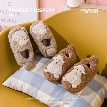 Sise beebi puuvillased sussid - Karikatuurimuster, sametist ülaosa, libisemisvastane TPR talla, vanuse 1–6 aastat