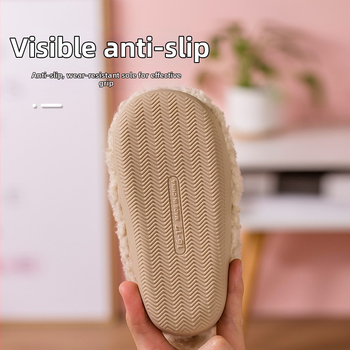 Sise beebi puuvillased sussid - Karikatuurimuster, sametist ülaosa, libisemisvastane TPR talla, vanuse 1–6 aastat