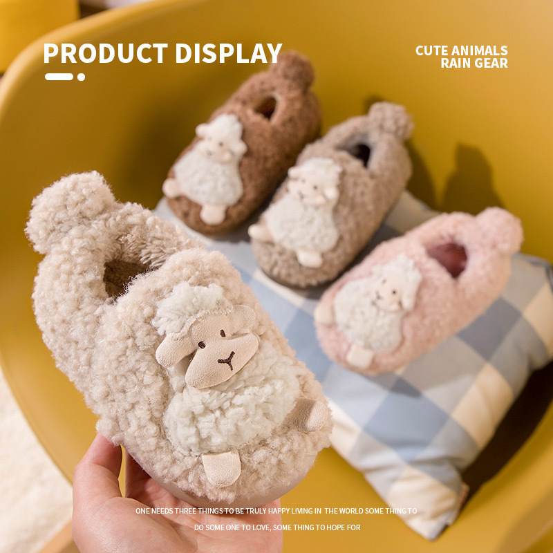 Sise beebi puuvillased sussid - Karikatuurimuster, sametist ülaosa, libisemisvastane TPR talla, vanuse 1–6 aastat