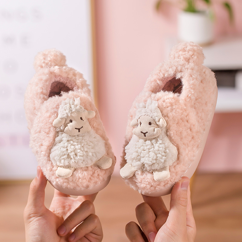 Sise beebi puuvillased sussid - Karikatuurimuster, sametist ülaosa, libisemisvastane TPR talla, vanuse 1–6 aastat