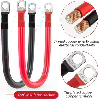 Automobilový kábel na pripojenie batérie, meď, 2 AWG, tovarové číslo 6598, vhodný pre automobily, elektrické vozidlá, obytné prívesy a solárne systémy