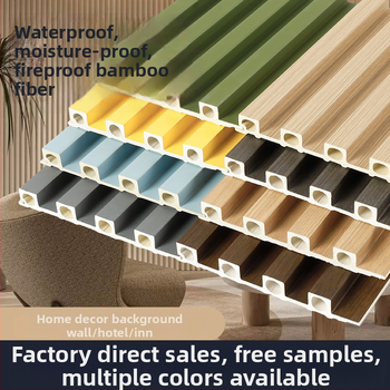 Gril panel na stenu z ekologického dreva s dutým PVC dizajnom, model Grille, štýl: Grille, Americký, Nový Čínsky, Moderný minimalistický, na pozadie TV a strop