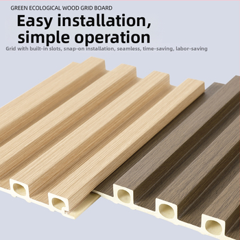 Gril panel na stenu z ekologického dreva s dutým PVC dizajnom, model Grille, štýl: Grille, Americký, Nový Čínsky, Moderný minimalistický, na pozadie TV a strop